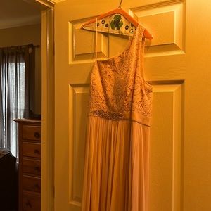Dress, one shoulder, full length- worn once